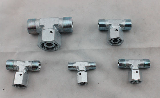 Döner Somun L Serisi ile Metrik Diş Bite Tipi Hidrolik Boru Adaptörü Branşman Tee Parçaları